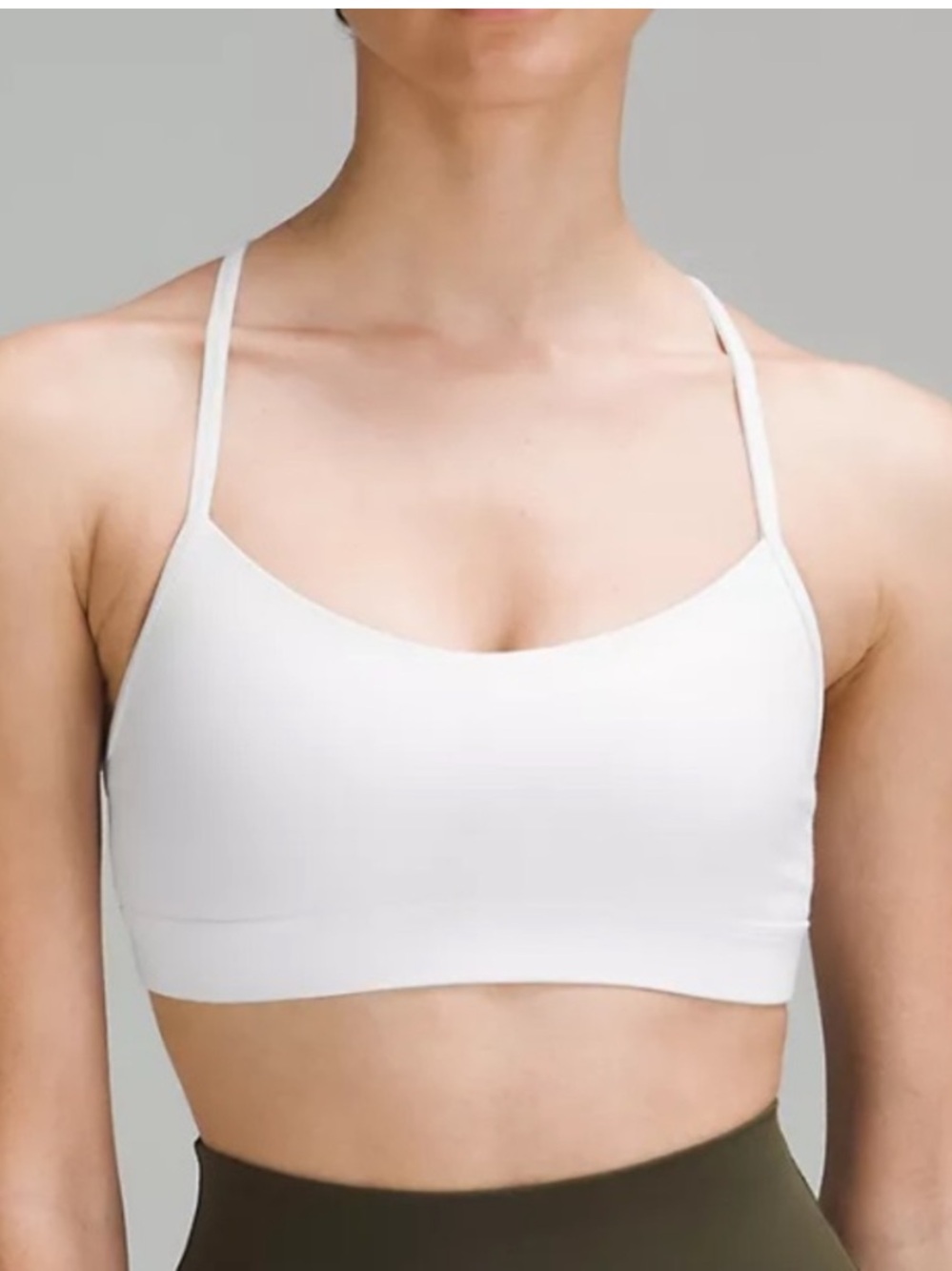 Lululemon flow Y bra in white